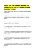 Permit Test &lpar;Nevada DMV&rpar; Question and&NewLine;Answer &lpar;2026&sol;2027&rpar; &vert; Complete Revision&NewLine;Guide &vert; A&plus; Verified