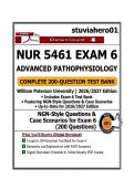 NUR 5461 EXAM 6 &ndash; ADVANCED PATHOPHYSIOLOGY &vert; William Paterson University &vert; 200 Verified Questions & Answers with Detailed Rationales &vert; NGN-Style Case Scenarios &vert; 2026&sol;2027 Edition &vert; 100&percnt; Pass Guarantee
