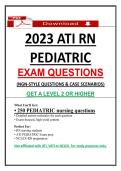 2023 ATI RN Pediatric Proctor Actual Exam&comma; 2023 Nursing Pediatric Exam NGN Questions &lpar;PDF&rpar; &lpar;Guarantee Pass&rpar;