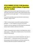 TEXAS BARBER LICENSE EXAM Questions&NewLine;and Answers 2026 &vert; Ultimate Preparation&NewLine;Pack &vert; A&plus; Verified