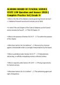 ALABAMA BOARD OF FUNERAL SERVICE&NewLine;STATE LAW Question and Answer 2026 &vert;&NewLine;Complete Practice Set &vert; Grade A&plus;&NewLine;