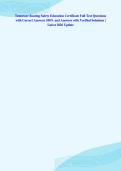 Tennessee Boating Safety Education Certificate Full Test Questions&NewLine;with Correct Answers 100&percnt; and Answers with Verified Solutions &vert;&NewLine;Latest 2026 Update