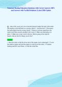 Tennessee Boating Education Questions with Correct Answers 100&percnt;&NewLine;and Answers with Verified Solutions &vert; Latest 2026 Update
