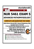 NUR 5461 Exam 5 &ndash; Advanced Pathophysiology &lpar;2026&rpar; &vert; William Paterson University Practice Examination &ndash; 100 Verified Questions & Answers with Rationales &vert; A&plus; Study Guide