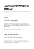 ADVANCED PHARMACOLOGY &NewLine;TEST BANK