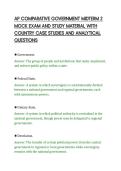 AP COMPARATIVE GOVERNMENT MIDTERM 2 &NewLine;QUESTION SET WITH RATIONALES AND &NewLine;COMPARATIVE POLITICS THEORIES REVIEW &NewLine;2026