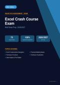 WSP Excel Crash Course Exam Wall Street Prep Actual Exam 2026&sol;2027 &ndash; Complete Exam-Style Questions &vert; 100&percnt; Verified &ndash; Pass Guaranteed &ndash; A&plus; Graded&NewLine;&NewLine;