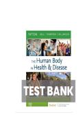 TEST BANK FOR The Human Body in Health & Disease 8th Edition by Kevin T&period; Patton&comma; Frank B&period; Bell ISBN&colon;978-0323734141 COMPLETE GUIDE ALL CHAPTERS COVERED 100&percnt; VERIFIED A&plus; GRADE ASSURED&excl;&excl;&excl;&excl;NEW LATEST UPDATE&excl;&excl;&excl;&excl;&excl;