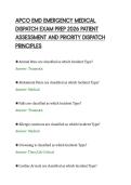 APCO EMD EMERGENCY MEDICAL &NewLine;DISPATCH EXAM PREP 2026 PATIENT &NewLine;ASSESSMENT AND PRIORITY DISPATCH &NewLine;PRINCIPLES 