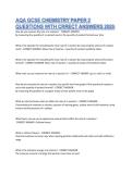 AQA GCSE Chemistry Paper 2 &lpar;2025&rpar; &ndash; Complete Exam Questions with Correct Answers & Mark Scheme Solutions