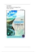 TEST BANK FOR Hill's Chemistry for Changing Times 15th Edition by John Hill&comma; Terry McCreary&comma; Marilyn Duerst ISBN&colon; 978-0134878102 COMPLETE GUIDE ALL CHAPTERS COVERED 100&percnt; VERIFIED A&plus; GRADE ASSURED&excl;&excl;&excl;&excl;&excl;NEW LATEST UPDATE&excl;&excl;&excl;&excl;&excl;