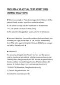 PACU RN A V1 ACTUAL TEST SCRIPT 2026&NewLine;VERIFIED SOLUTIONS