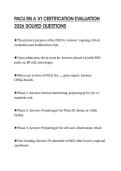 PACU RN A V1 CERTIFICATION EVALUATION&NewLine;2026 SOLVED QUESTIONS