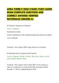APEA THREE P HIGH STAKES STUDY GUIDE &NewLine;EXAM COMPLETE QUESTIONS AND &NewLine;CORRECT ANSWERS VERIFIED &NewLine;RATIONALES GRADED A&plus;