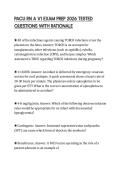 PACU RN A V1 EXAM PREP 2026 TESTED&NewLine;QUESTIONS WITH RATIONALE