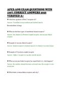 APEX-ANS EXAM QUESTIONS WITH &NewLine;100&percnt; CORRECT ANSWERS 2026 &NewLine;VERIFIED A&plus;