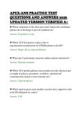 APEX-ANS EXAM QUESTIONS AND &NewLine;ANSWERS 2026 COMPLETE EXAM &NewLine;PREP WITH VERIFIED SOLUTIONS