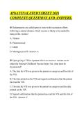 APhA FINAL STUDY SHEET 2026 &NewLine;COMPLETE QUESTIONS AND ANSWERS&period;