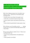 PADI DIVEMASTER ACTUAL&NewLine;CERTIFICATION PAPER 2026 QUESTIONS&NewLine;WITH ANSWERS FULL SOLUTION
