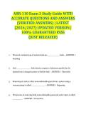 AHR-110 Exam 3 Study Guide WITH ACCURATE QUESTIONS AND ANSWERS &lpar;VERIFIED ANSWERS&rpar; &vert; LATEST &lpar;2026&sol;2027&rpar; UPDATED VERSION &vert; 100&percnt; GUARANTEED PASS &lbrace;JUST RELEASED&rcub;