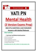 VATI PN Mental Health Exam &ndash; NGN Nursing Questions&comma; VATI Mental Health Exam Prep &lpar;Guarantee Pass&rpar;