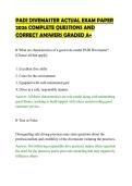 PADI DIVEMASTER ACTUAL EXAM PAPER&NewLine;2026 COMPLETE QUESTIONS AND&NewLine;CORRECT ANSWERS GRADED A&plus;