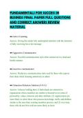 FUNDAMENTALS FOR SUCCESS IN&NewLine;BUSINESS FINAL PAPER FULL QUESTIONS&NewLine;AND CORRECT ANSWERS REVIEW&NewLine;MATERIAL&NewLine;
