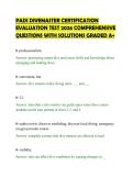 PADI DIVEMASTER CERTIFICATION&NewLine;EVALUATION TEST 2026 COMPREHENSIVE&NewLine;QUESTIONS WITH SOLUTIONS GRADED A&plus;