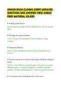 APHON COMPREHENSIVE ASSESSMENT &NewLine;2026 SOLVED QUESTIONS AND &NewLine;SOLUTIONS GRADED A&plus;