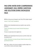 PADI OPEN WATER DIVER COMPREHENSIVE&NewLine;ASSESSMENT 2026 VERIFIED QUESTIONS&NewLine;AND SOLUTIONS DIVING KNOWLEDGE&NewLine;PACK