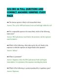 GCU BIO 181 FULL QUESTIONS AND&NewLine;CORRECT ANSWERS VERIFIED STUDY&NewLine;PACK