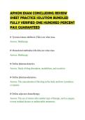 APHON EXAM CONCLUDING REVIEW &NewLine;SHEET PRACTICE SOLUTION BUNDLED &NewLine;FULLY VERIFIED ONE HUNDRED PERCENT &NewLine;PASS GUARANTEED