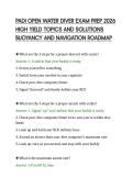 PADI OPEN WATER DIVER EXAM PREP 2026&NewLine;HIGH YIELD TOPICS AND SOLUTIONS&NewLine;BUOYANCY AND NAVIGATION ROADMAP