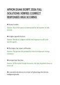 APHON EXAM SCRIPT 2026 FULL &NewLine;SOLUTIONS VERIFIED CORRECT &NewLine;RESPONSES HIGH SCORING