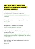 PADI OPEN WATER DIVER FINAL&NewLine;EVALUATION BANK 2026 COMPLETE&NewLine;ANSWERS GRADED A&plus;