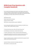 BCBA Exam Prep Questions with Complete Solutions