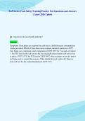 TAP Series&colon; Food Safety Training Practice Test Questions and Answers&NewLine;&vert; Latest 2026 Update