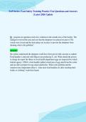 TAP Series&colon; Food Safety Training Practice Test Questions and Answers&NewLine;&vert; Latest 2026 Update