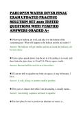 PADI OPEN WATER DIVER FINAL&NewLine;EXAM UPDATED PRACTICE&NewLine;SOLUTION SET 2026 TESTED&NewLine;QUESTIONS WITH VERIFIED&NewLine;ANSWERS GRADED A&plus;