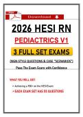 2026 HESI RN Pediatrics &lpar;V1&rpar; Exam Exams &ndash; NGN Nursing Questions&comma; 2026 HESI Exit Pediatrics Exam Prep &lpar;Guarantee Pass&rpar;