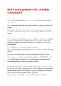 BCBA exam questions with complete solutions