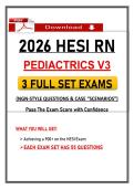 2026 HESI RN Pediatrics &lpar;V3&rpar; Exams &ndash; NGN Nursing Questions&comma; 2026 HESI Exit Pediatrics Exam Prep &lpar;Guarantee Pass&rpar;