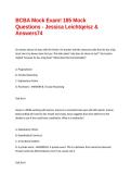 BCBA Mock Exam&excl; 185 Mock Questions - Jessica Leichtqeisz & Answers