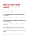 BCBA Test Content Outline &lpar;6th Edition&rpar; Overview Questions & Answers