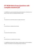 FIT BCBA Mock Exam Questions with Complete Solutions