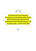Updated&sol;Latest Nursing Leadership Management and Professional Practice for the LPN&sol;LVN 7th Edition by Tamara R Dahlkemper 2025&ndash;2026 Comprehensive Test Bank Questions and Answers for Nursing Leadership Delegation Communication Professional Practice Care Ma
