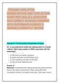  &lpar;TRAUMA CARE AFTER RESUSCITATION&rpar; SSM TCAR ACTUAL EXAM PREP 2026 ALL QUESTIONS AND CORRECT DETAILED ANSWERS WITH RATIONALES ALREADY A GRADED &vert;CURRENTLY TESTING