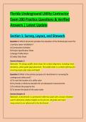 Florida Underground Utility Contractor &NewLine;Exam 200 Practice Questions & Verified &NewLine;Answers &vert; Latest Update
