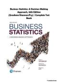 Business Statistics&colon; A Decision-Making Approach&comma; 10th Edition &ndash; David F&period; Groebner&comma; Patrick W&period; Shannon & Phillip C&period; Fry &vert; Complete Test Bank &vert; Business Analytics & Data-Driven Decision Making Exam Prep