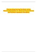 Updated&sol;Latest Rosenthal and Lehne&rsquo;s Pharmacotherapeutics for Advanced Practice Providers 2nd Edition 2025&ndash;2026 Comprehensive Test Bank Questions and Answers for Advanced Pharmacology Nurse Practitioner Prescribing Clinical Decision Making and Certificati